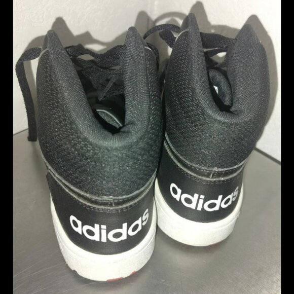 Adidas Youth Mid Top High Tops Black Stripe Red Letters Size 6 Boys Athletic GUC - Picture 5 of 7